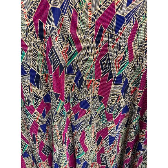 Vintage Maggie Barnes Abstract Top/Skirt Combo 2X - Picture 2 of 4